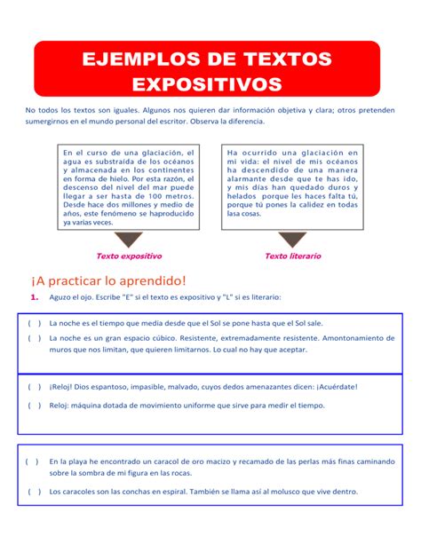 Ejemplos De Textos Expositivos Para Sexto Grado De Primaria