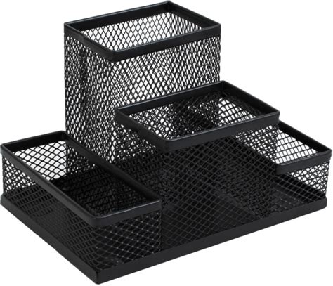 Органайзер настольный металлический H-Tone 15.3х10.3х10 см черный ...