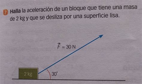 Resuelto Halla la aceleración de un bloque que tiene una masa de 2 kg y