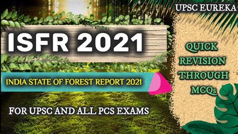 INDIA STATE OF FOREST REPORT ISFR 2021 QUICK REVISION THROUGH MCQs