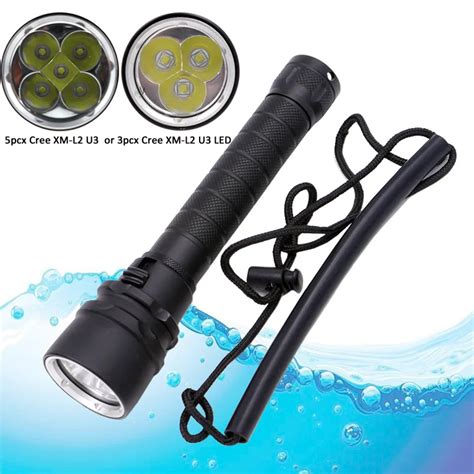 Cree Xm L U Stepless Dimming Scuba Diving Flashlight Ipx Waterproof