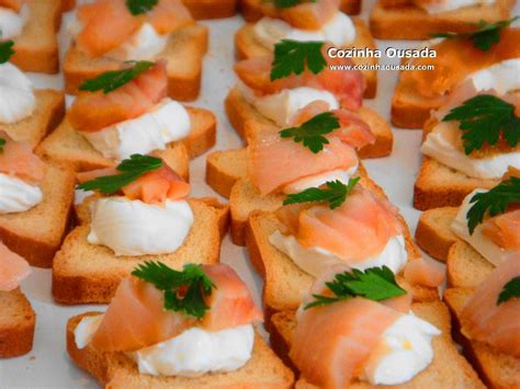 Canapés de salmão defumado Receita Petitchef