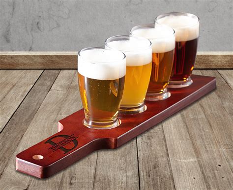 Personalized Monogram Beer Flight Board Beer Flight Set Etsy