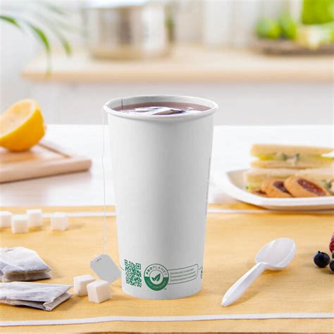 Solo Proplanet Oz White Compostable Single Wall Pla Paper Hot Cup