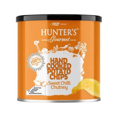 Hunters Gourmet Hand Cooked Potato Chips Sweet Chilli Chutney 40gm