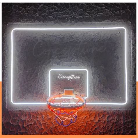 Basketball Hoop Customize Neon Sign Led It Will Look Great Etsy