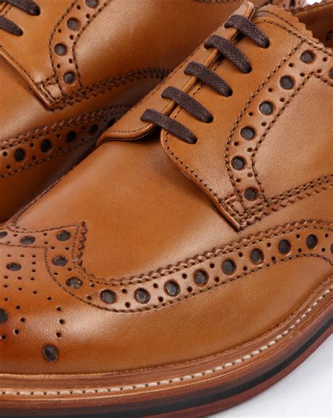 Grenson Archie Gibson Brogues Tan Mens Brogues Leather