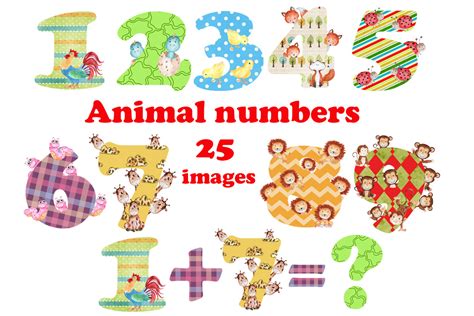 Animal Numbers clipart