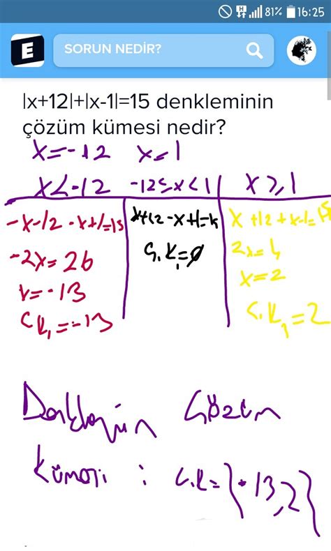 X X Denkleminin Z M K Mesi Nedir Eodev