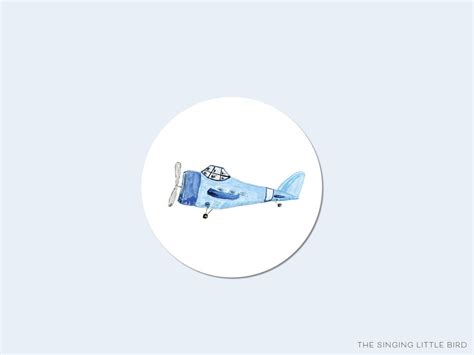 Vintage Airplane Stickers Plane Round Sticker Airplane Lover Envelope ...