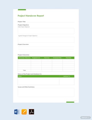 Handover Report 29 Examples Format How To Make Pdf