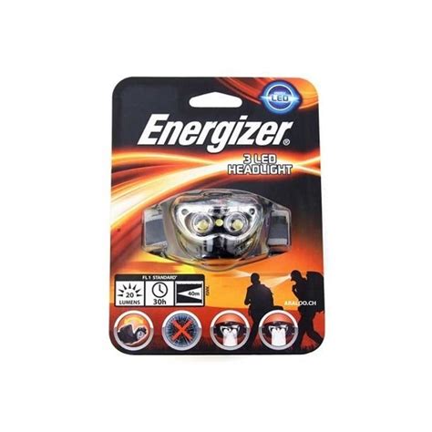 Lampe Frontale 3LED Headlight Energizer Piles Incluses