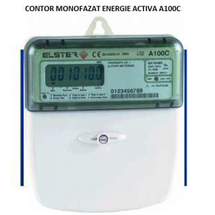 A C Contor Electronic Monofazat Pentru Energie Electrica Activa A