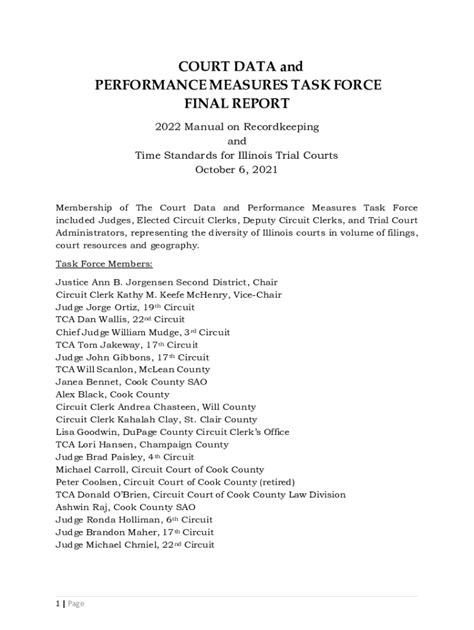 Fillable Online Court Data And Performance Measures Task Force Final