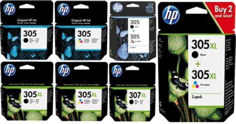 Genuine Hp 305305xl Black Colour Ink Cartridge 2710 2720 Lot Ebay