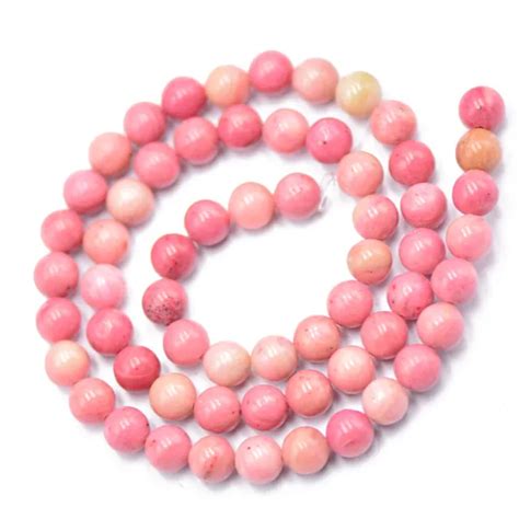 Mm Naturel Argentine Rhodochrosite Pierres Pr Cieuses Rondes Perles En