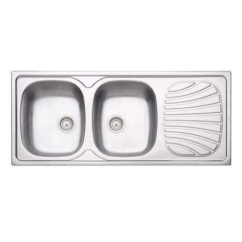 Stainless Steel Inset Kitchen Sink DB SD 116x50 Cm Waste TACC