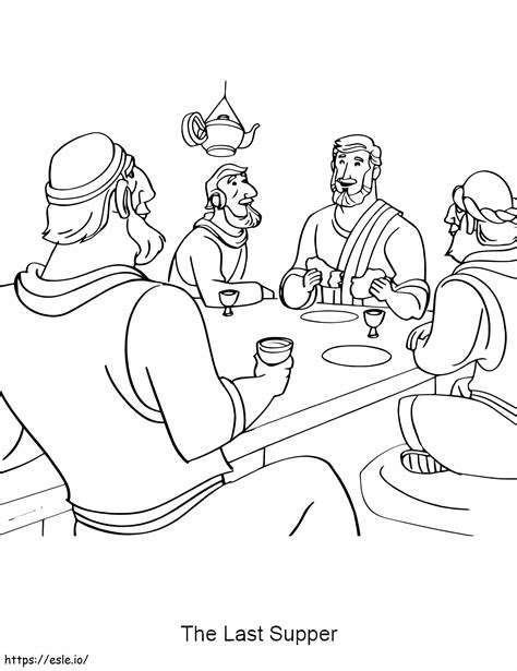 The Last Supper 9 Coloring Page