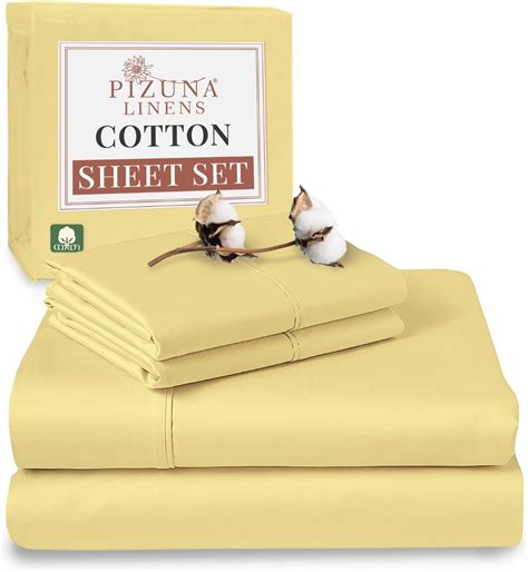 Pizuna Pure 100 Cotton Sheets Queen Size Luxurious 400