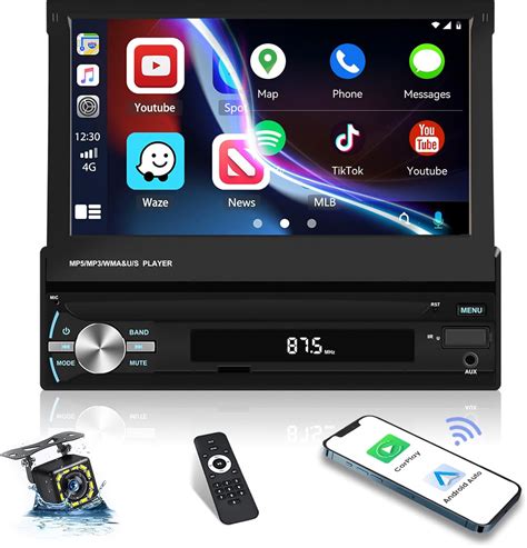 Amazon Roinvou Single DIN Car Stereo With Wireless Carplay Android