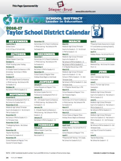 Taylor County Schools Calendar 2023 - Schoolcalendars.net