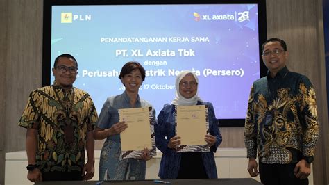 PLN XL Axiata Kerja Sama Pasokan Listrik Dan Energi Terbarukan