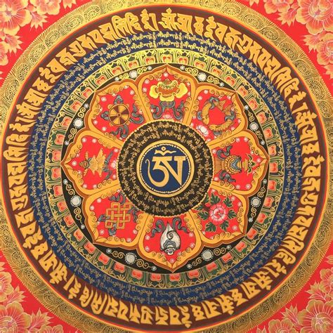 Mandala Mantra y 8 Símbolos Auspiciosos Thangka Tibetano Catawiki