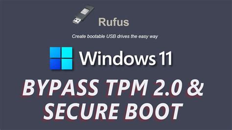 How To Create Windows 11 Bootable USB Using Rufus Bypass TPM 2 0 And