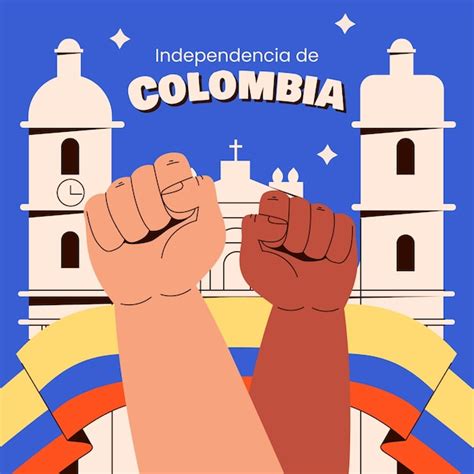 Premium Vector Flat Independencia De Colombia Illustration