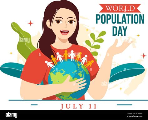 World Population Day Vector Illustration On Th July To Raise