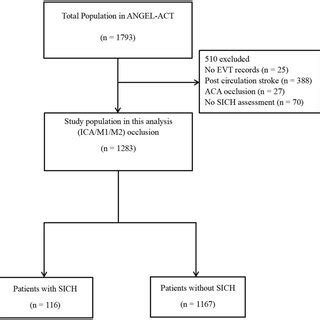 Flow Chart Of Patient Selection ACA Anterior Cerebral Artery EVT