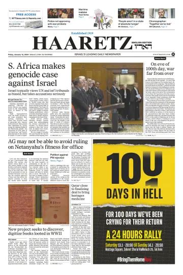 Haaretz - English Edition (Friday) Newspaper Subscription | PressReader