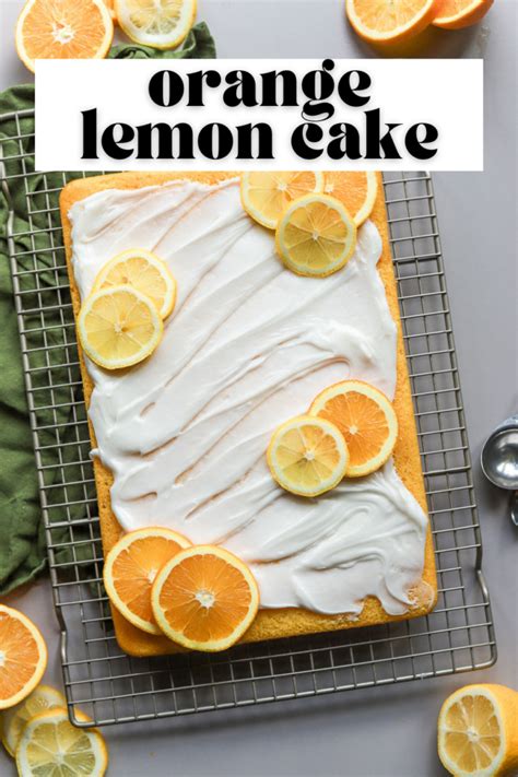 Citrus Orange Lemon Cake with Boxed Cake Mix - bits and bites