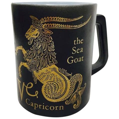 Vintage Black And Gold Zodiac Coffee Cup Mug 115 Ron Liked On Polyvore