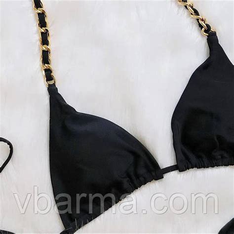 Купальник бикини лямки украшены цепочками (ID#1849431967), цена: 730 ...