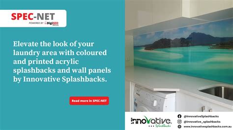 Coloured And Printed Acrylic Splashbacks And Wall Panels For Laundry