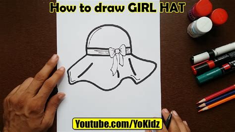 How To Draw Girl Hat Youtube