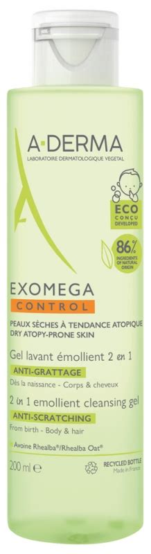 Exomega Control gel lavant émollient A derma peaux atopiques