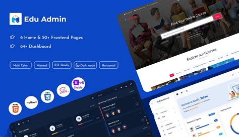 Bootstrap Admin Dashboard With Lms Dashboard Eduadmin