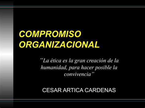 Compromiso Organizacional Ppt