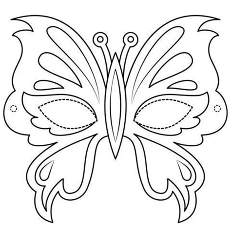 Pin By Melek Kabak On Maske Vorlage Butterfly Coloring Page Coloring