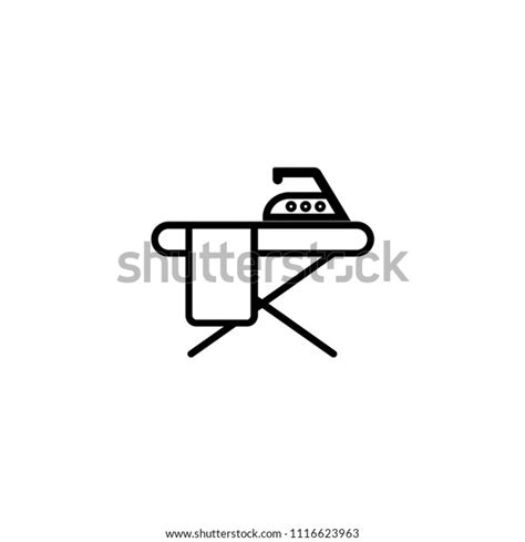 Iron On Ironing Board Icon Stock Vector Royalty Free 1116623963