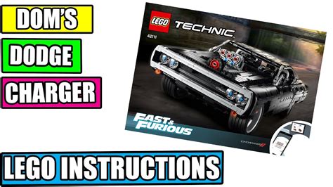 Lego Instructions How To Build Doms Dodge Charger 42111 Lego Technic Youtube