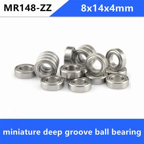50pcs-500pcs Mr148zz L-1480zz 8*14*4mm Miniature Bearing Mr148 Mr148-2z ...