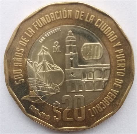 Moneda De Pesos A Os De La Fundaci N De Veracruz Mercado Libre