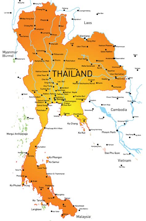 Thailand Map With Details