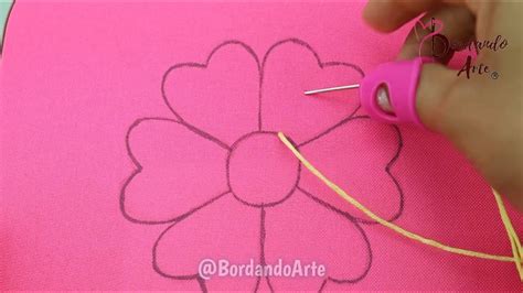 BORDADO A MANO PUNTADAS FÁCILES PARA RELLENAR PÉTALOS HAND EMBROIDERY