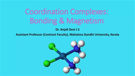 Coordination Complexes Bonding And Magnetism Pdf