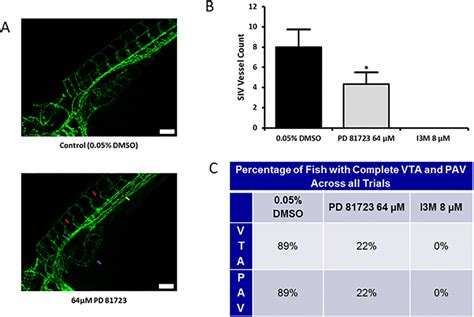 Pd 81723 Inhibits The Development Of Sivs The Vta And The Pav A