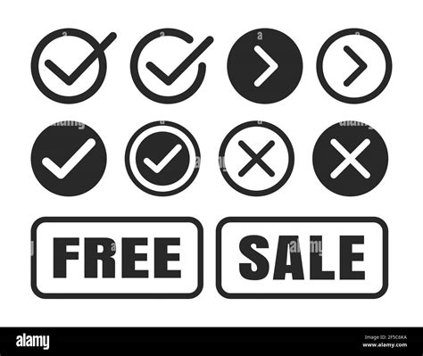 Check mark icon set. Right and wrong symbol Stock Vector Image & Art ...